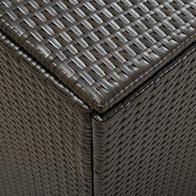 E E-NICES Baule da Giardino in Polyrattan 180x90x75 cm Marrone