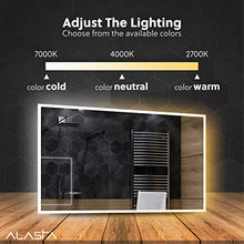 Alasta Specchio Hamburg Illuminazione da Bagno Specchio Controluce LED | 70x50cm | Specchio da Parete Molte Dimensioni | Bianco Caldo | A++