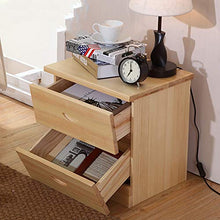 Comodino Casa Camera Accessori Ufficio Universitaria in Legno Massiccio Comodino con 2 cassetti -Blu Comodino Armadio di immagazzinaggio Adatto Successivo ad Un Letto o Un Divano