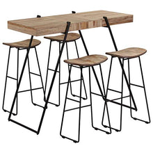 SKM Set da Bar 5 pz in Teak di Recupero