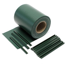 Wiltec Paravista frangivento, 35mx19cm Verde, in PVC 450g/m², con 20 Clips Frangivista