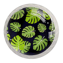 Pomelli per cassetti a forma di foglia nera tropicale con maniglie per cassetti da cucina, armadietti, librerie, cassettiere e cassetti