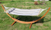 SAS AS-S 320cm Sopporto de Amaca in Legno larice MOD. NAGUA Tutte Vite Inox + Amaca Imbottita + Cuscino
