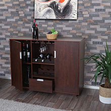 Mendler Portabottiglie Mobile per Vini HWC-F64 40x120x90cm Legno Scuro Noce