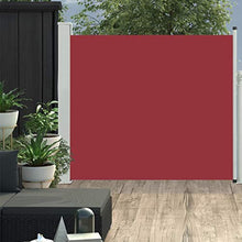 vidaXL - Tenda da sole laterale estensibile, 100 x 300 cm, colore: Rosso