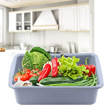 Lavabo da Cucina per lavabo con Superficie Liscia e Pulita, lavabo per Frutta, per Ristorante(Rectangular Plastic Basin-Gray)
