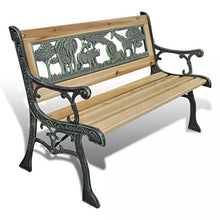 Tidyard Panchine da Giardino per Bambini Design Animali, Stile Classico, Comodo e Pratico, 80 x 24 cm