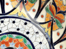 Dominga - Lavabo ovale messicano da incasso con bordo in ceramica Talavera