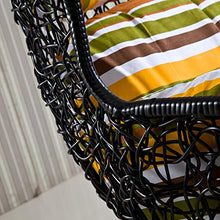 TBDLG Egg Chair Rattan Swing Chair, Outdoor Indoor Vimini Teardrop Hanging Chair con Supporto con Cuscino e Cuscino, Poltrona Sospesa per Giardino e Patio