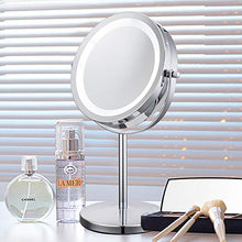 GHDAG - Specchio cosmetico da scrivania con ingrandimento 5x /10x, con LED