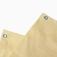 BAKAJI Tenda da Sole Telo Parasole in HDPE Resistente Protezione UV 90% per Balcone e Veranda con Anelli di Aggancio Beige (280 x 295 cm)