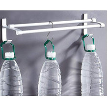 Porta asciugamani a parete multifunzione Space alluminio opaco con gancio doppio bianco argento-Lunghezza 50 cm Supporta da Bagno Portasciugamani da Parete Barra Cucina Bagno