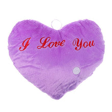 LED Luminosi Cuscino di Peluche Giocattoli Regalo per Bambino - Viola, Cuore