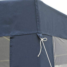 Outsunny Gazebo Esagonale Moderno e Versatile da Giardino in Tessuto e Metallo 195×245cm Blu Bianco