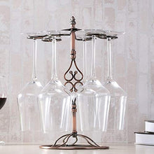 Hanks' shop, scaffale per bicchieri da vino con doppio cuore, porta bicchiere da vino, 6 bicchieri da vino autoportanti, espositore