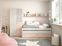 Dmora Armadio Guardaroba per cameretta, 2 Ante, Rosa, 90 x 200 x 52 cm