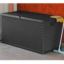 vidaXL Baule da Giardino 420L in PP Antracite Contenitore Cassa Cassapanca Box