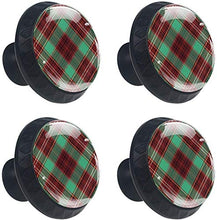 Controllo plaid di linea verde rosso nero Pomelli per Porta Set di 4 Pomelli per Mobili Manopole per Cassetti Cucina Armadio Vetro