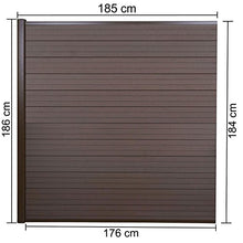 Mendler Pannello supplementare frangivento Privacy Sarthe WPC Alluminio Premium 185cm Marrone