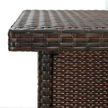 FAMIROSA Tavolo da Bar ad Angolo Marrone 100x50x105 cm in Polyrattan