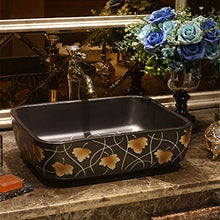 Lavabo Rettangolare da Bagno Retro Creative Jingdezhen Ceramic Hotel Lavabo Antiscivolo Lavandini Bagno