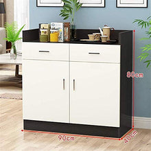 HLZY Armadio Laterale Accento, armadi da Cucina Storage Cucina Credenza Pranzo a Buffet Server Gabinetto Armadio a Terra Bagagli Toracica for casa Sala da Pranzo (Color : Black And White)