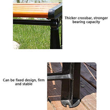 Panchine da giardino all'aperto, Panca da terrazza per veranda impermeabile e resistente alla corrosione con schienale, La struttura in metallo è antiruggine e facile da pulire / può ospitare 2-3