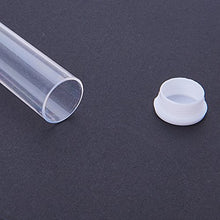 PandaHall 100PCS Contenitori Bottiglie di Plastica con Tappo per Perline, Colore Trasparente, Circa 55mm di Lunghezza, 15mm di Larghezza