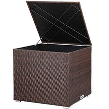 Casaria Contenitore Poly Rattan da Giardino Molla a Gas 318 l Impermeabile 75x75x70 cm per Esterni