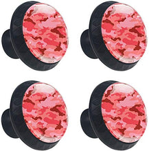 Modello astratto rosa rosso mimetico Pomelli per Porta Set di 4 Pomelli per Mobili Manopole per Cassetti Cucina Armadio Vetro