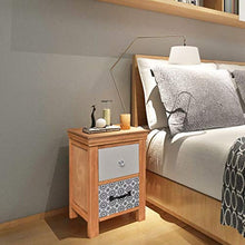E E-NICES Cassettiere 2 Pezzi 34x34x46 cm in Legno Massello