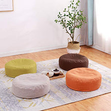 Newgreeny Cuscini Pigri, Cuscini Futon, Tappetini Tatami A Terra, Moli Ispessiti, Cuscini per Finestre A Bovindo, Cuscini da Meditazione Rotondi per La Casa Medio (Diametro 50 * Altezza 16 cm) Verde