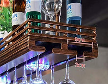 Portabottiglie vino rosso portabottiglie portabottiglie cornice per bicchiere da vino appeso calici retrò cornice per bicchiere da vino rosso grucce per vino capovolte con luci (dimensioni: 100 * 27