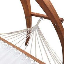 Supporto per amaca in legno ad arco per esterni, include amaca in cotone, capacità 204,1 kg, 2 adulti, 14 piedi