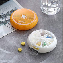 CJshop Astuccio portapillole Pillole di imballaggio Pill Organizer Home Limone Scatola a Forma di Comodi Pillola Rotary Scatola Rotonda Organizer per Pillole