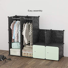 FHW Armadio Layered Combinazione della Stanza Camera da Letto College Student Assembly Semplice Push-Pull Moderna (Verde) Guardaroba (Size : 111x47x183cm)