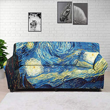 Hugs IDEA Starry Night By Vincent Van Gogh - Copridivano super elasticizzato, tessuto jacquard spandex con fondo elastico per cani, gatti, bambini, lavabile per 3 cuscini divano