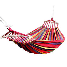 hengguang Amaca Doppia Multicolore Portatile da Viaggio Amaca da Appendere Altalena LazyHammocks - Carico Massimo 200 kg Rosso
