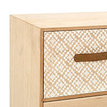 vidaXL Massello di Pino Credenza con 6 Cassetti Design Diversi Rustico Elegante Cassettiera Impugnature in Pelle Mobiletto Consolle Multicolore