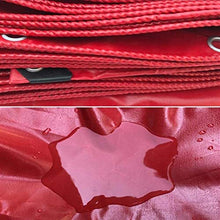 Telone resistente e multiuso impermeabile in polietilene, copertura resistente ai raggi UV, protezione per auto, legno, barca, giardino, campeggio, esterni, 2,8 x 4,8 m, rosso impermeabile