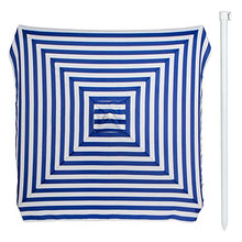 AKTIVE 53758 Ombrellone da Spiaggia, Quadrato, a Righe, 200 x 200 cm