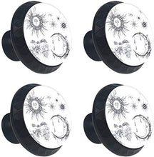Star Moon and Wind Pomelli per Porta Set di 4 Pomelli per Mobili Manopole per Cassetti Cucina Armadio Vetro