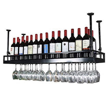 TCWDX Scaffale per Vino Scaffale per Vino Nero - Scaffale per Bicchieri da Vino in Ferro Stile Morden Scaffale per Decorazione a soffitto per Bar, ristoranti, Cucina o Cantina (Dimensioni: 80 cm),