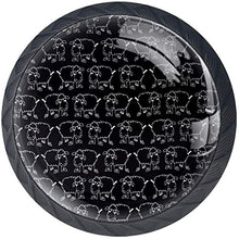 Modello di pecore disegnati a mano nero Pomelli per Porta Set di 4 Pomelli per Mobili Manopole per Cassetti Cucina Armadio Vetro