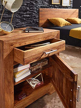 KADIMA DESIGN Comodino legno massiccio Sheesham 60 centimetri comodino per molle
