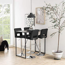 Amazon Brand - Movian Sarnen - Set da 2 sgabelli da bar, 52 x 41,5 x 115 cm, nero
