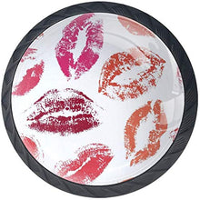 Baci Modello Labbra Sexy Pomelli per Porta Set di 4 Pomelli per Mobili Manopole per Cassetti Cucina Armadio Vetro