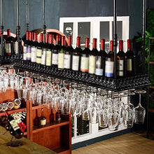 Rastrelliere per bicchieri da vino Supporto per impiccatura a soffitto a soffitto regolabile da soffitto vintage in ferro calice in ferro calice stemware Organizzazione e conservazione per l'arredamen