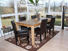 Mendler Set 4X sedie Littau Pelle per Sala da Pranzo 43x56x90cm Marrone Piedi Scuri