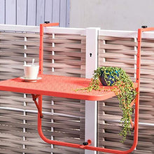 JYXJJKK Tavolo pieghevole Ringhiera del balcone Hanging Tavolo a parete Bar Table casa Ferro battuto Hanging Fiore basamento del tempo libero piccola Tea Table Table Learning (Color : White)